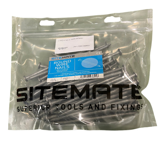 Sitemate Round Wire Nails 150 x 6.0mm Galvanised 2.5KG