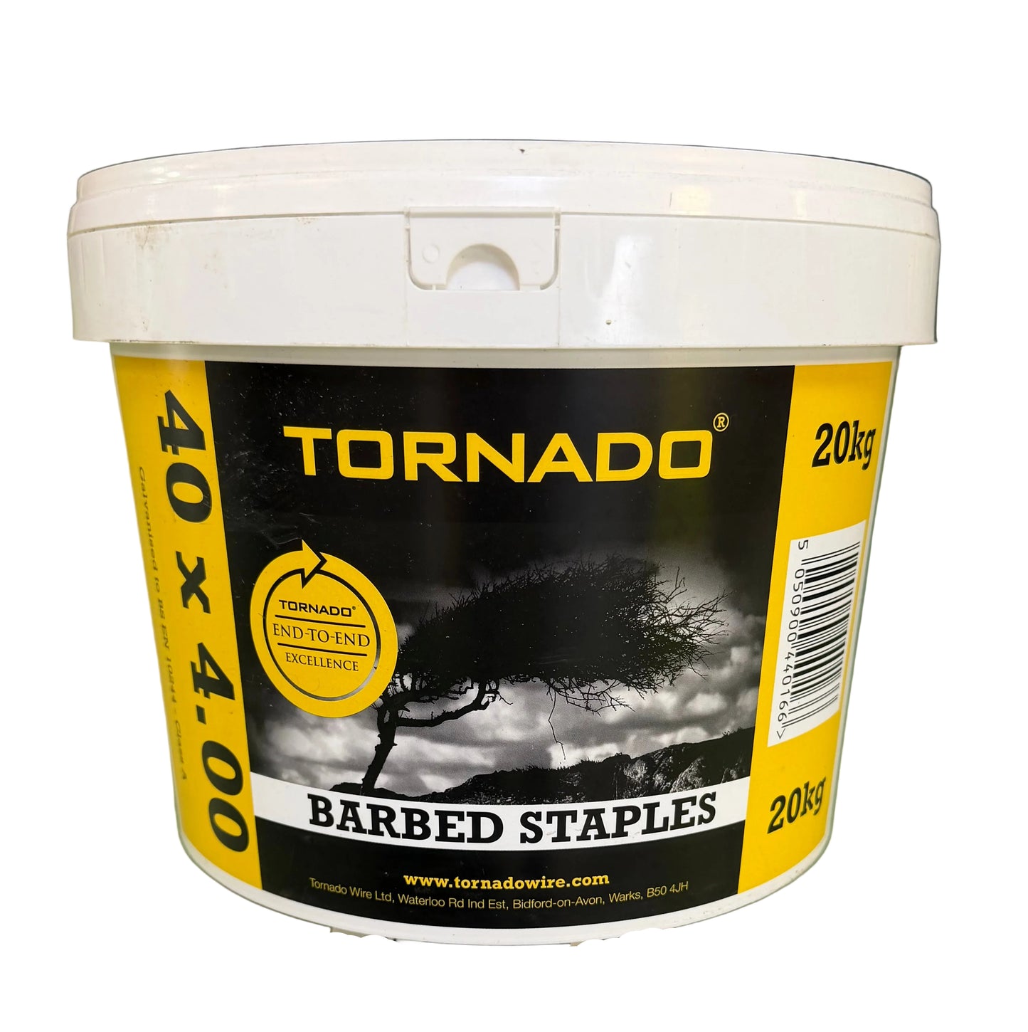Tornado Barbed Staples 40mm x 4.00mm 20kg