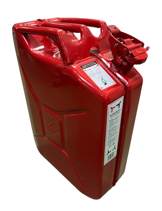 Yates Steel Bright Red Petrol Jerry Can 20 Litre