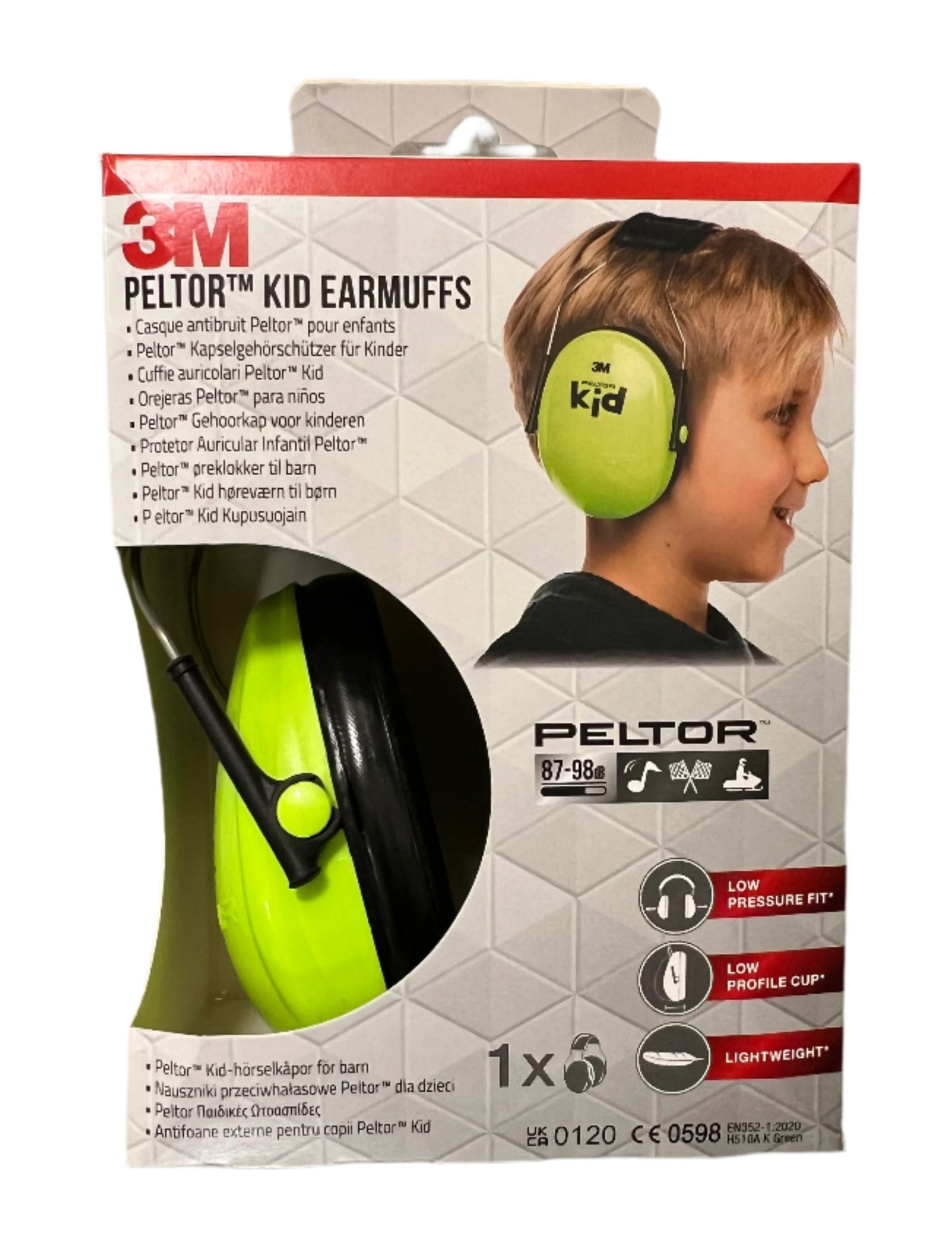 3M Peltor Earmuffs Hearing Protection For Kids Green