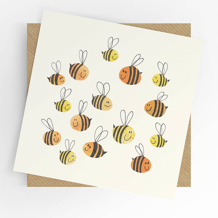 Bees card, blank card