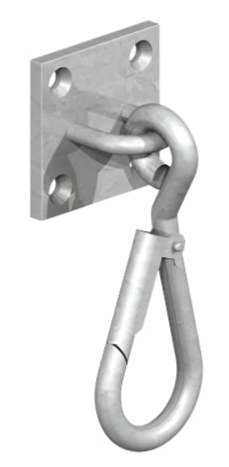 Gatemate 2 x 2" Galvanised Bucket Clip On Plate