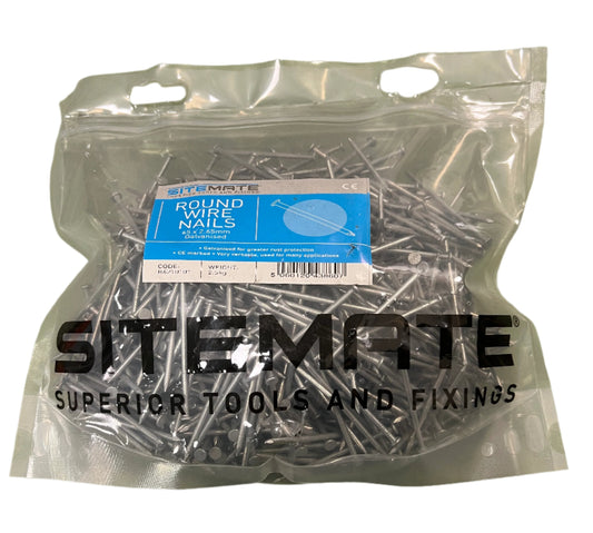 Sitemate Round Wire Nails 65 x 2.65mm Galvanised 2.5KG