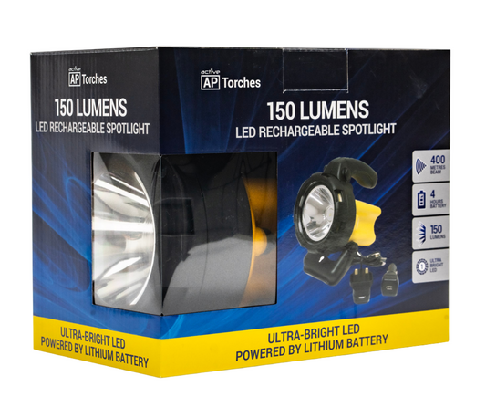 AP 150 Lumens Ultra Bright Led Rechargeable Spotlight Lamp