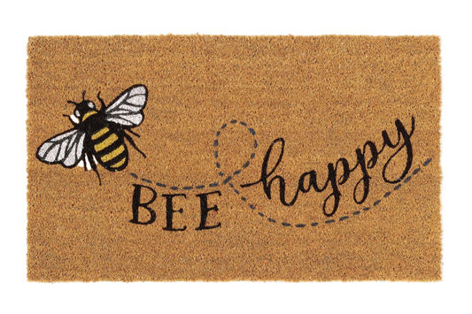 My Mats Bee Happy Coir Doormat 45x75cm