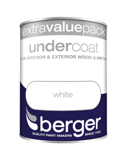 Berger White Undercoat For Wood & Metal 1.25L