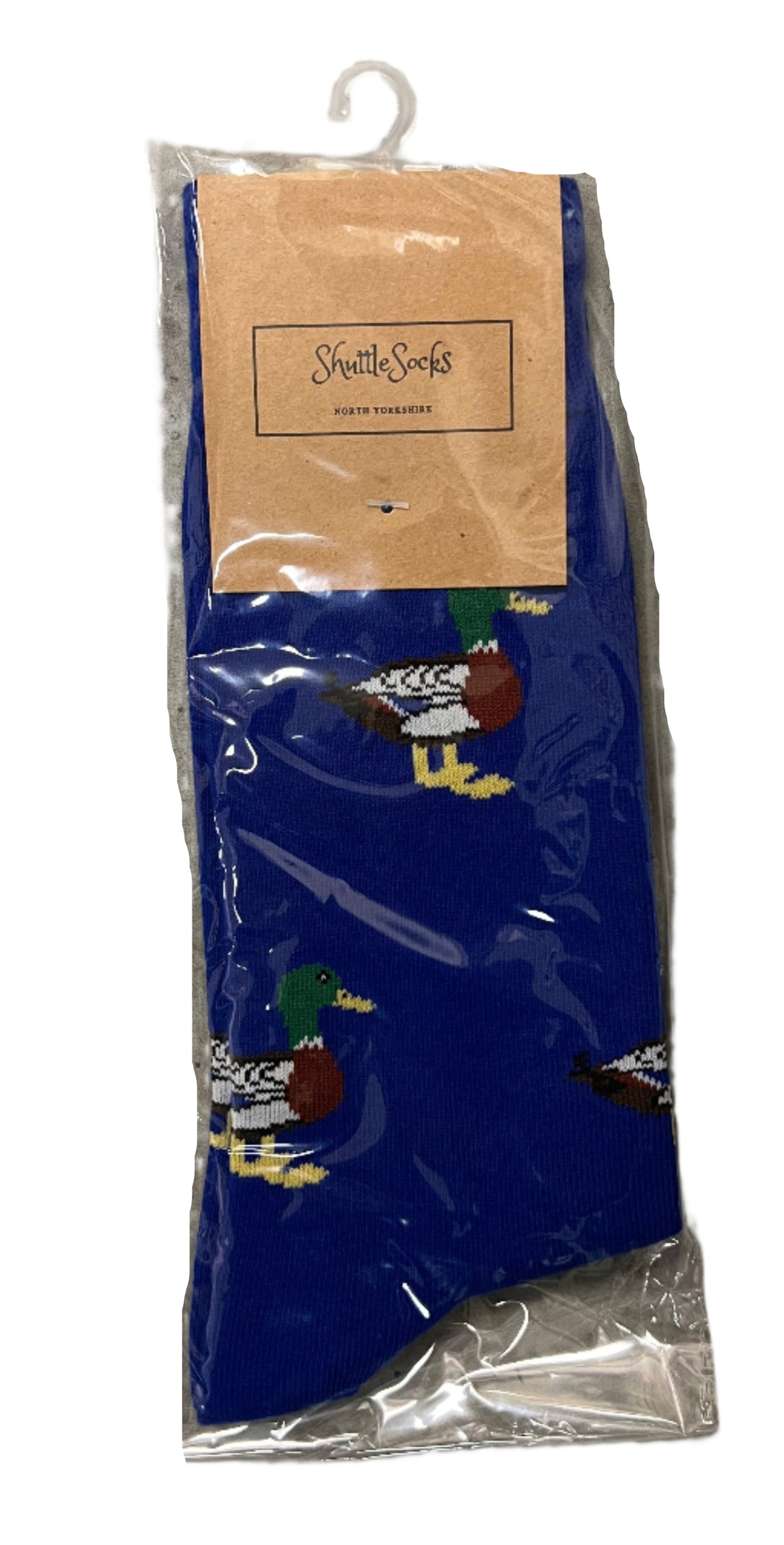 Shuttle Socks Royal Blue Duck Pattern Size UK 3-7