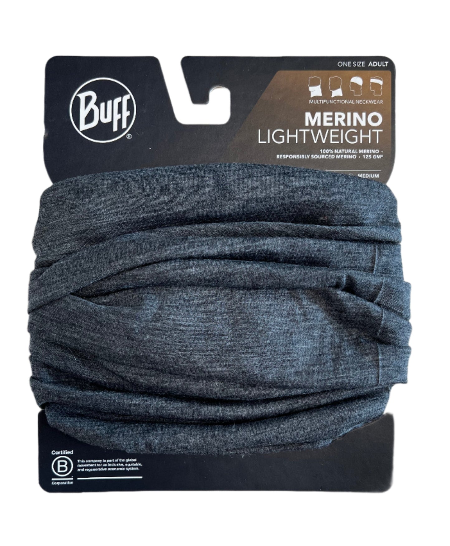Buff Merino Lightweight Grey Multifunctional Neckwear