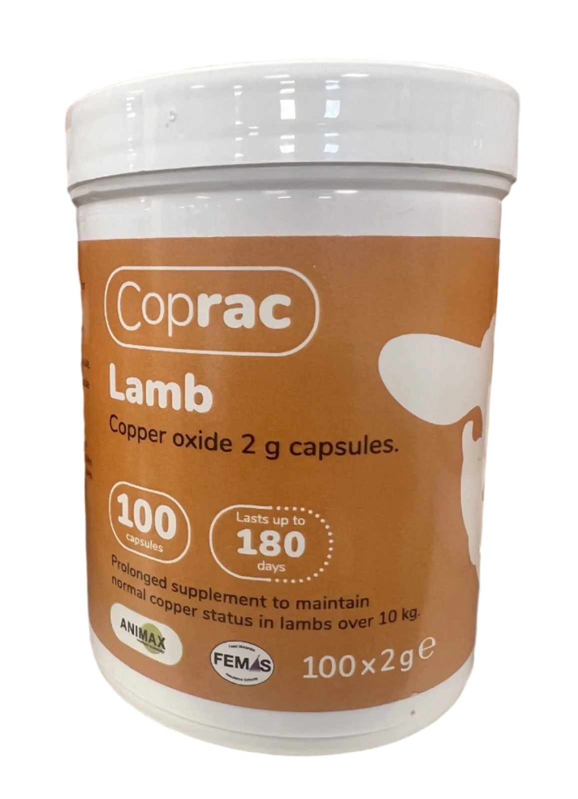 Coprac Lamb 2g Capsules – Copper Supplement (100 Capsules)