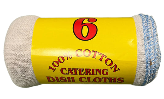 100% Cotton Large Catering Dish Cloths 6 Pack