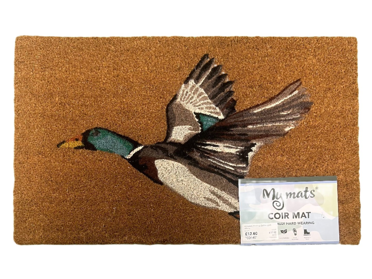 My Mats Coir Doormat Printed Flying Duck 45x75cm
