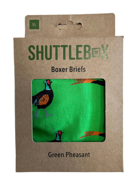 Shuttlebox Green Pheasant Boxer Briefs Size XL