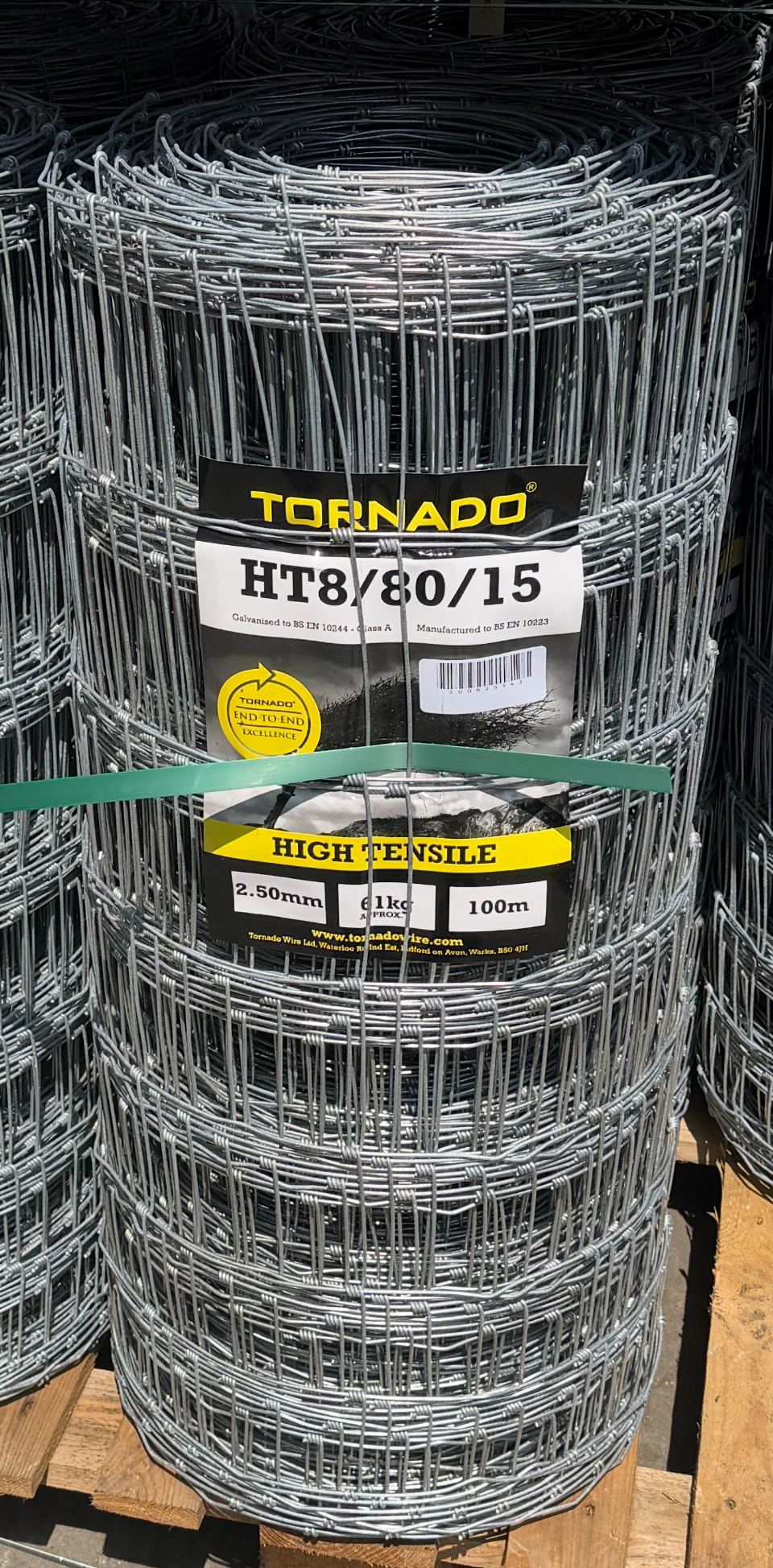 Tornado HT8/80/15 High Tensile Stock Fence 100m