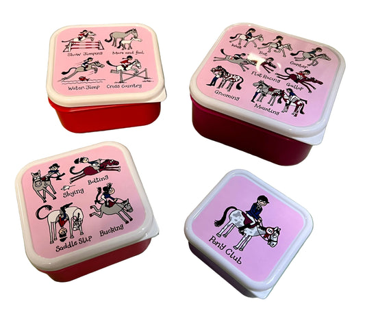 Tyrell Katz Horse Theme Children's Set Of 4 Snack Boxes