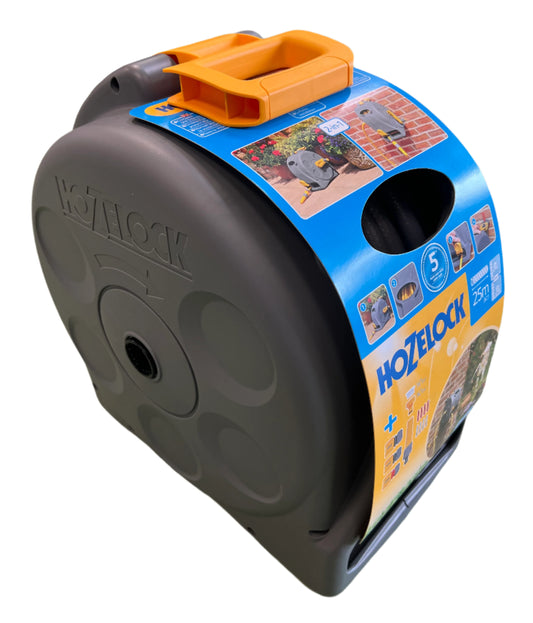 Hozelock 2 In 1 Compact Reel 25m Hose Pipe