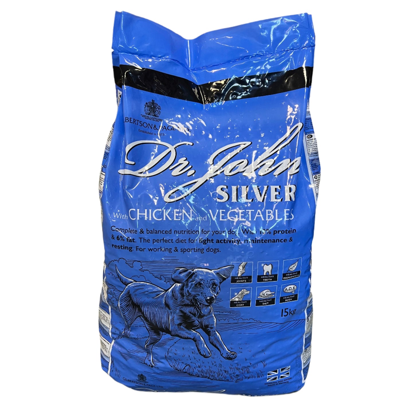 Dr John Silver Chicken & Vegetables Working Dog Food 15Kg