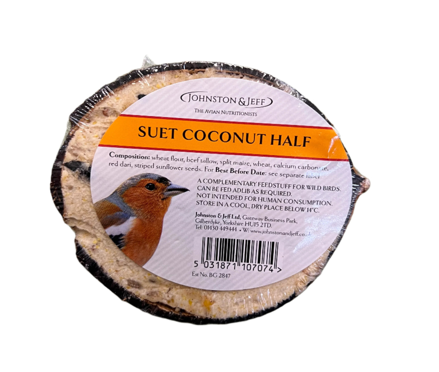 Johnston & Jeff Coconut Half Wild Bird Food
