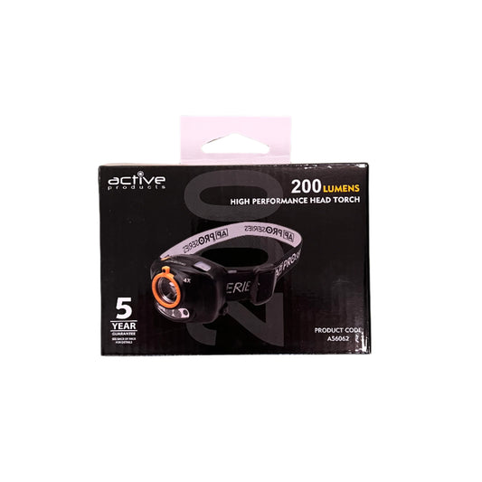 Active High Performance Head Torch 200 Lumens