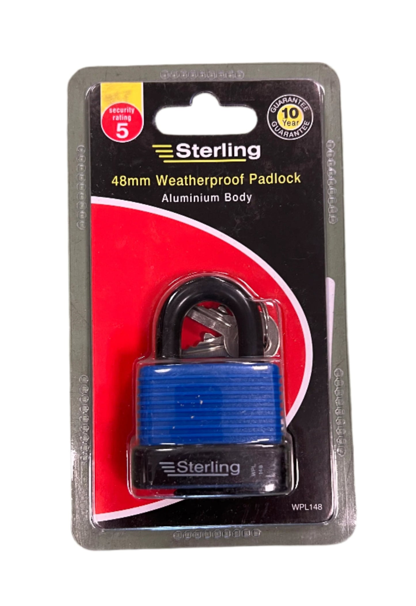 Sterling Weatherproof Padlock Aluminium Body 48mm