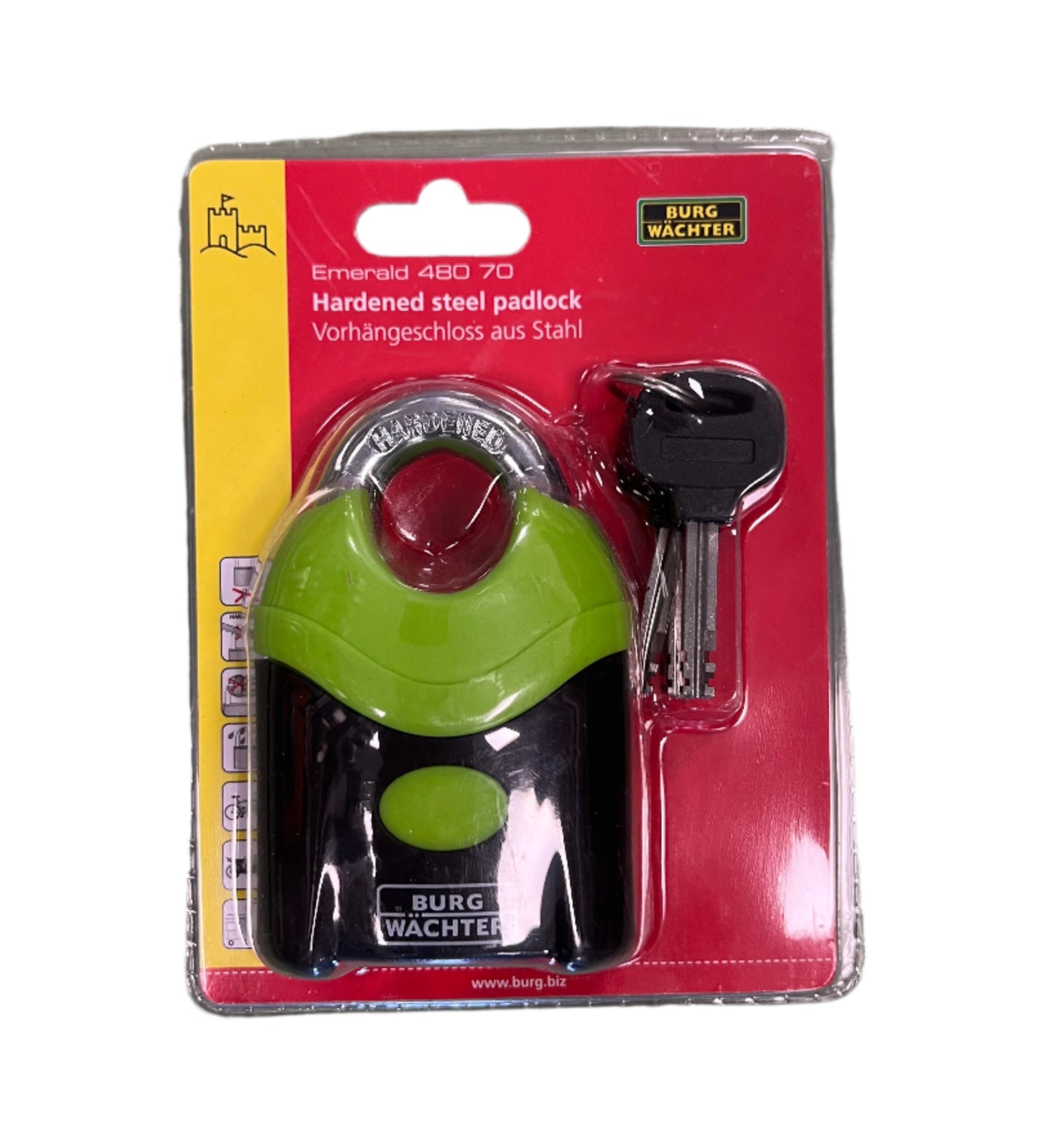 Burg Wächter Emerald 480/70 Hardened Steel Padlock 70mm