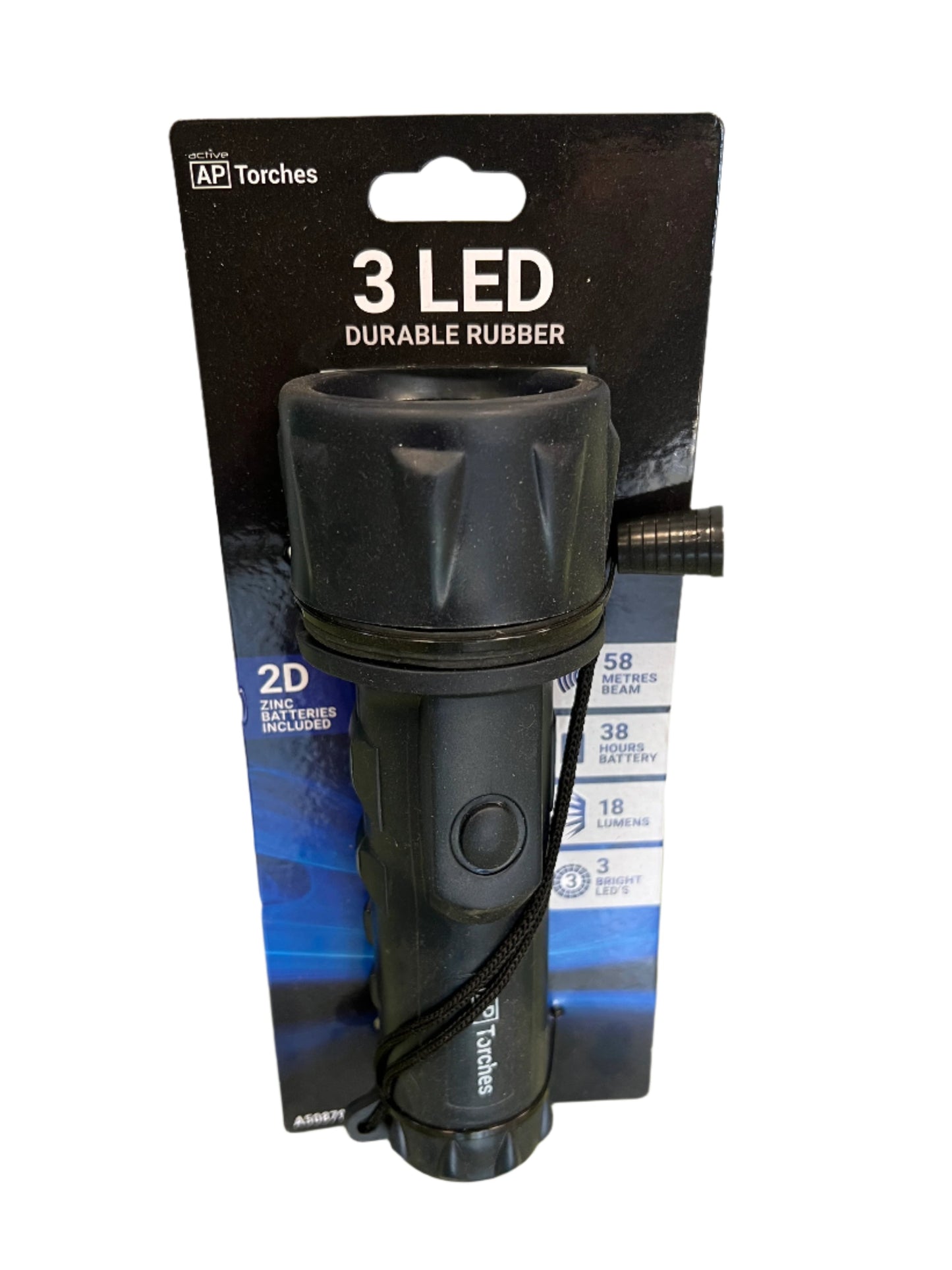 AP 3 LED Durable Rubber Torch 18 Lumens