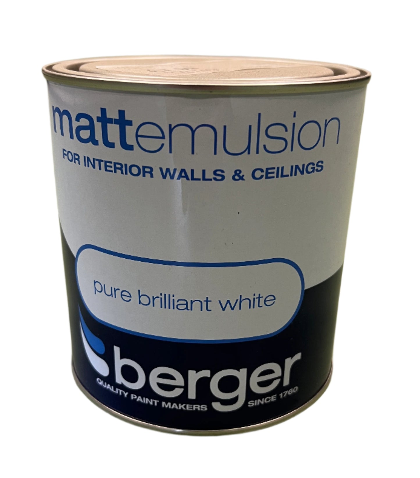 Berger Pure Brilliant White Matt Emulsion Paint 1L