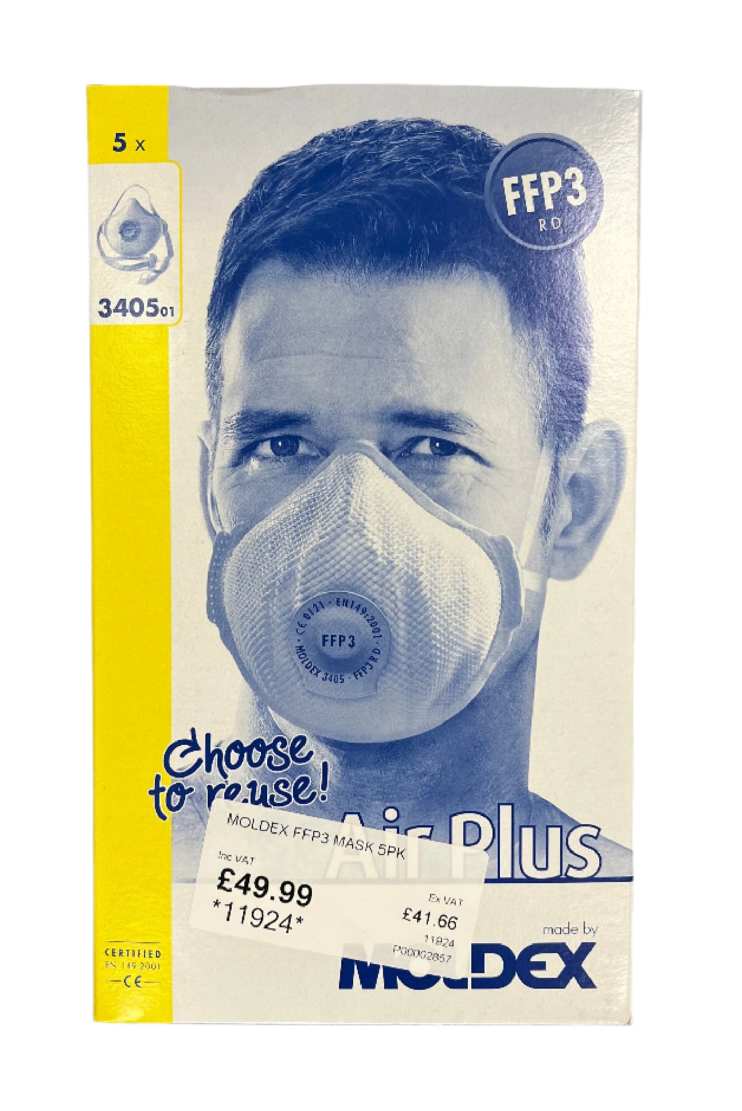 Moldex FFP3 5 Pack Air Plus Face Masks PPE
