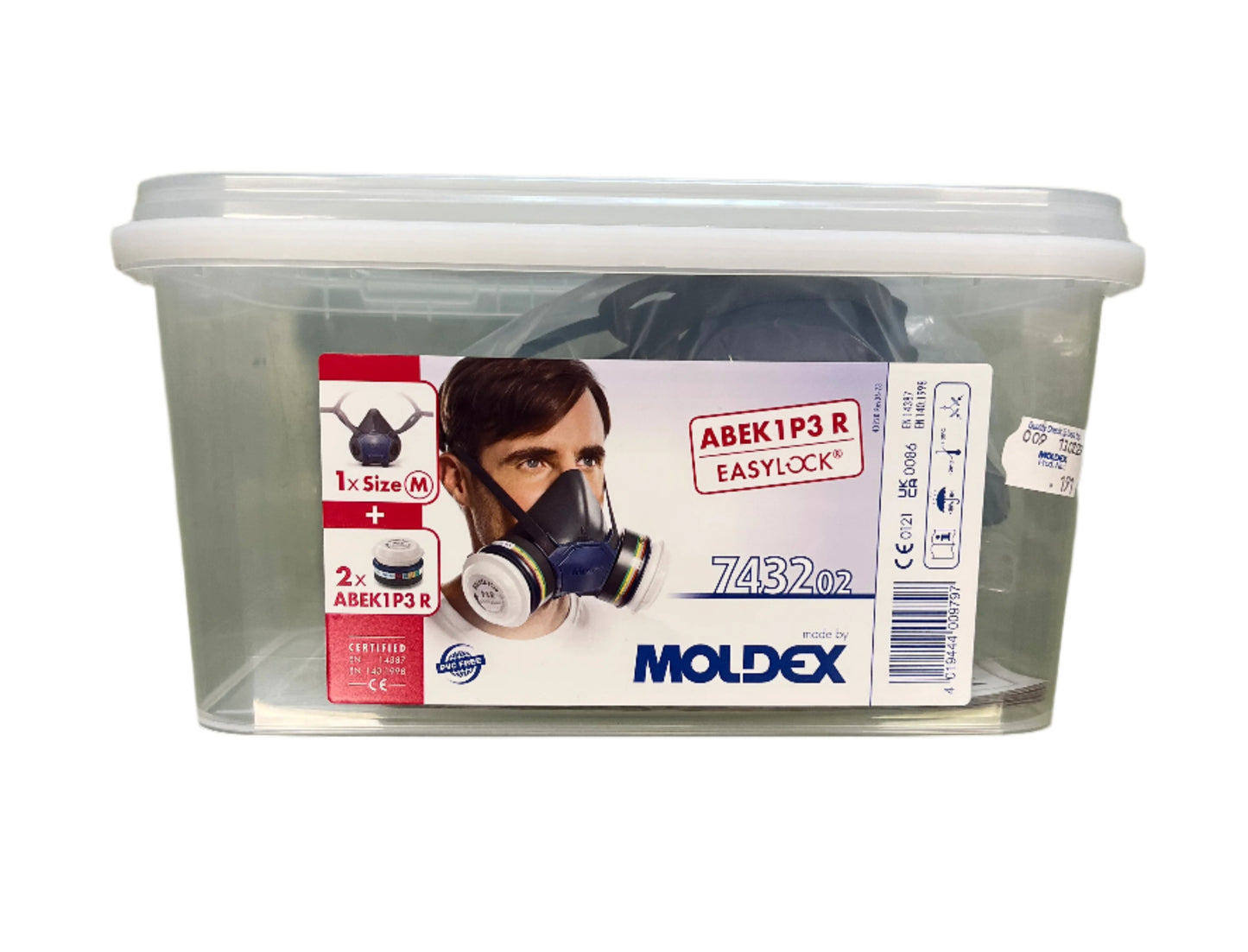 Moldex 7432 02 ABEK1P3 R EasyLock Half Mask Kit Size M