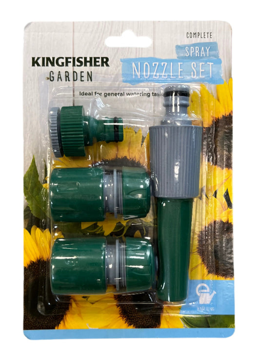 Garden Hose Spray Nozzle Set & Tap Connector