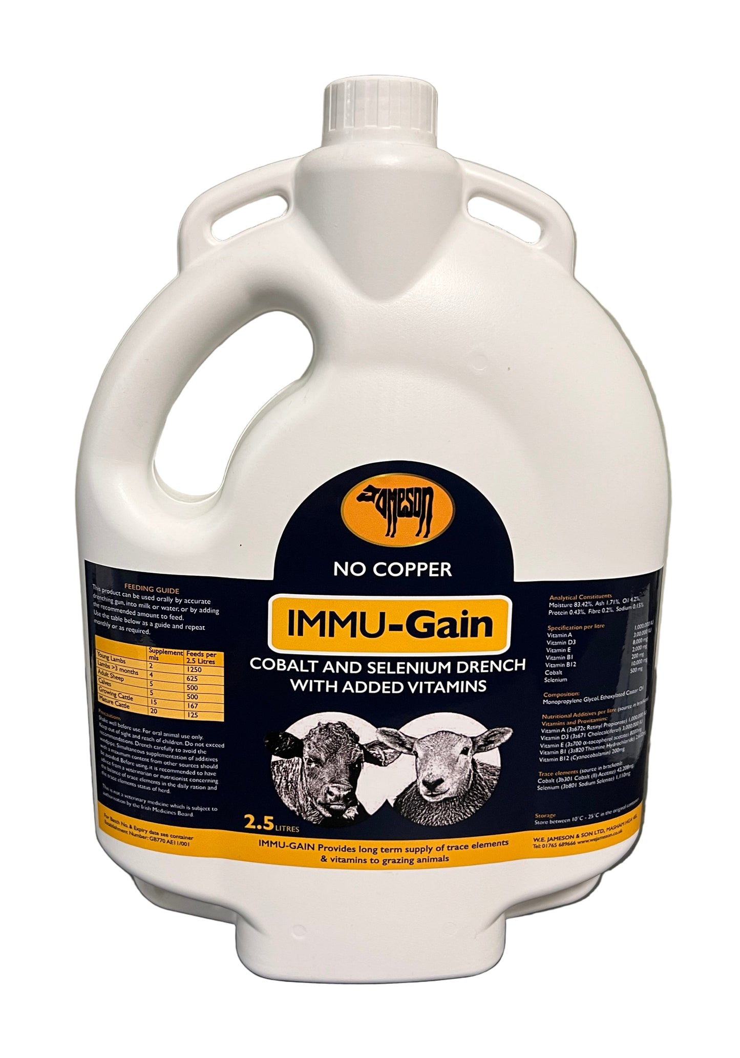 Immu Gain – Multi-Vitamin and Trace Element Drench (No Copper)