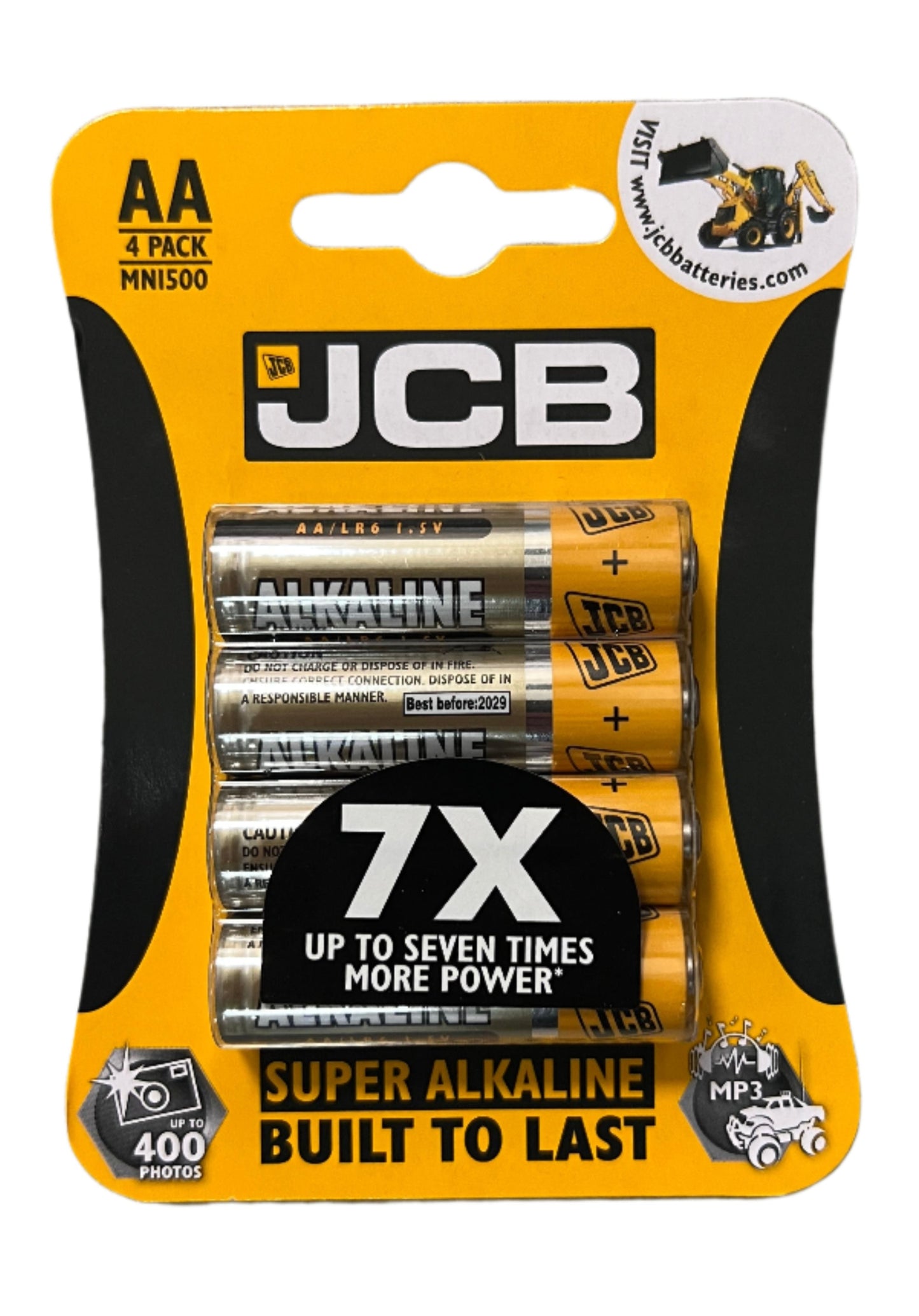 JCB Super Alkaline AA Battery 4 Pack