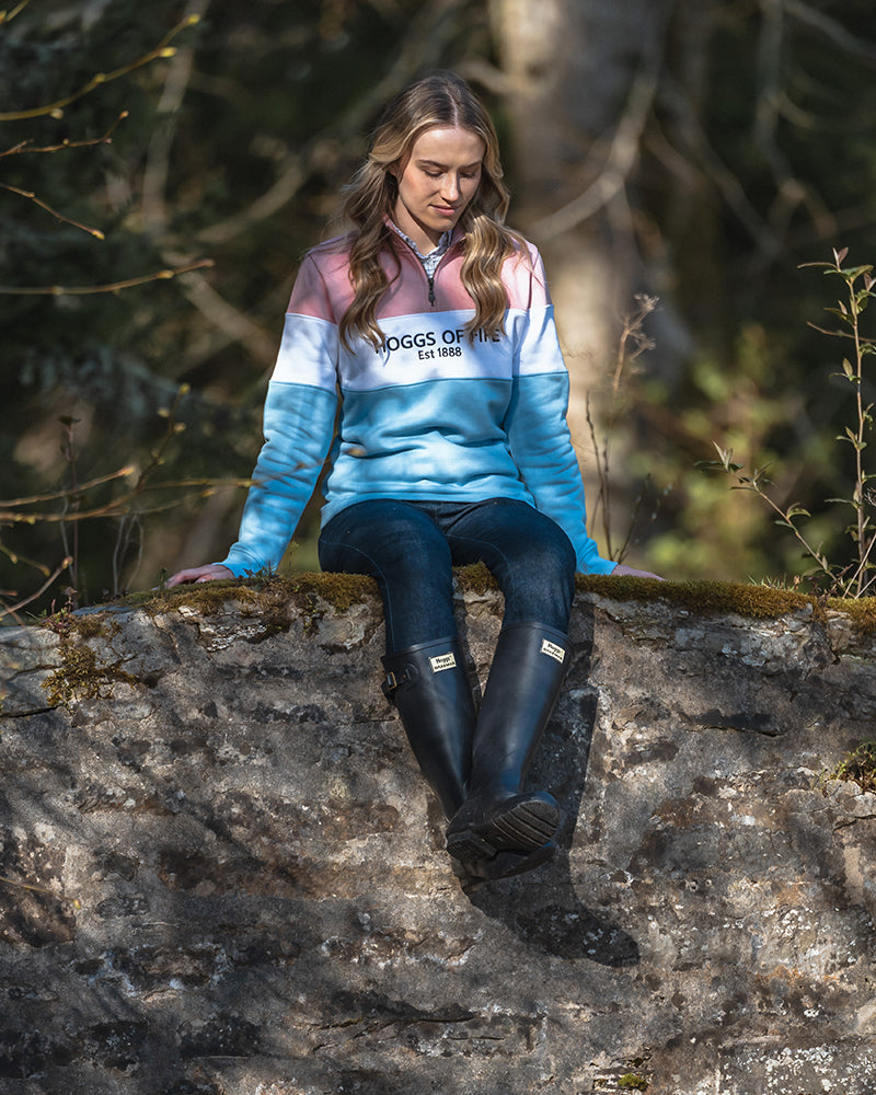 Hoggs Of Fife Est 1888 Dumfries Ladies 1/4 Zip Sweatshirt