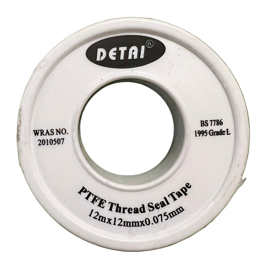 PTFE Thread Seal Tape 12mx12mm0.075 Taps