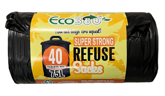 40 Super Strong Refuse Sacks Rubbish Bags