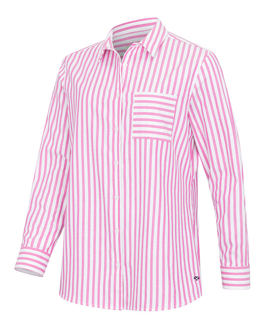 Hoggs of Fife Sophia Oversized Stripe Shirt Ladies 100% soft cotton