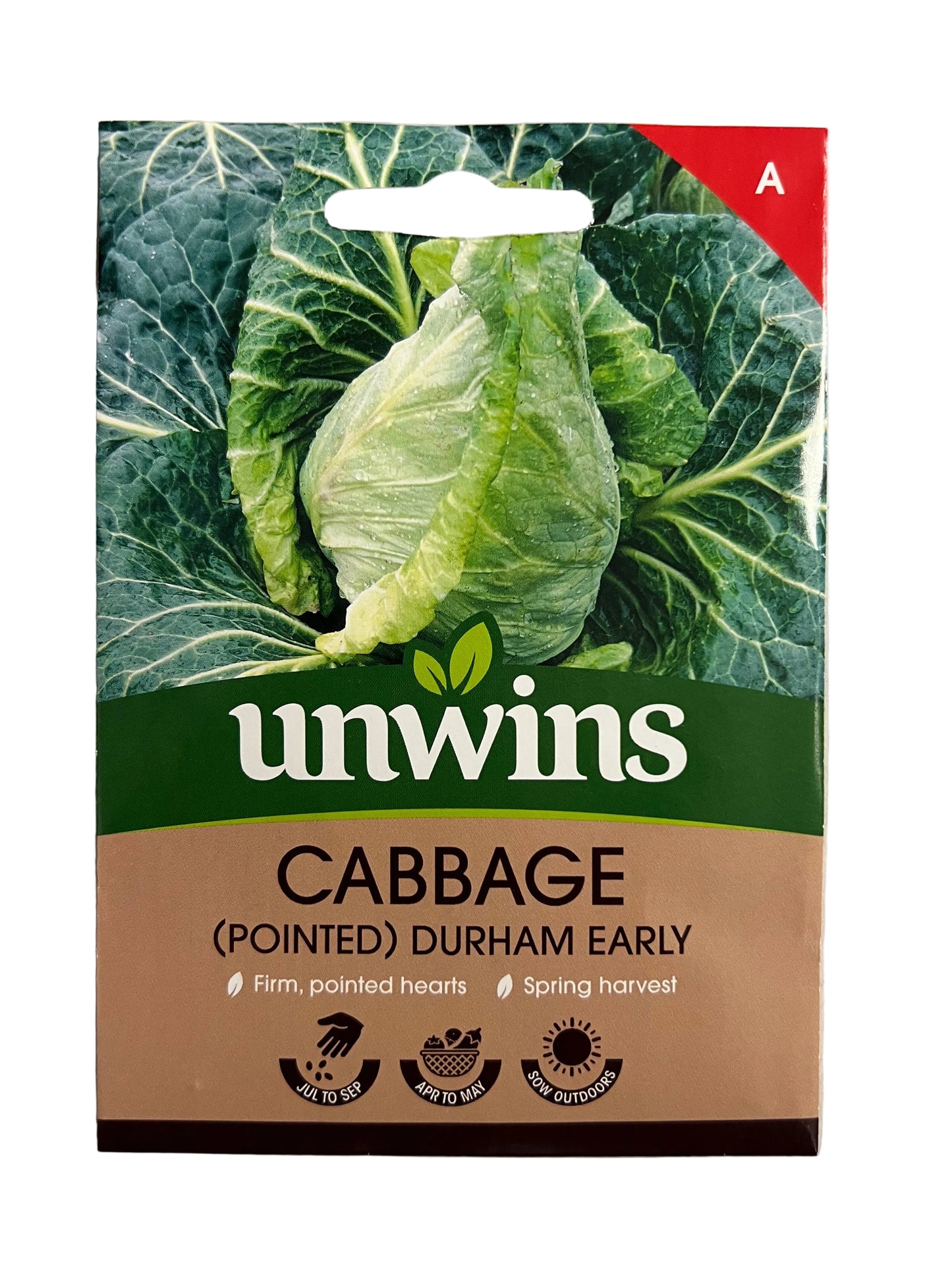 Unwins Cabbage (Pointed) Durham Early – Vegetable Seeds