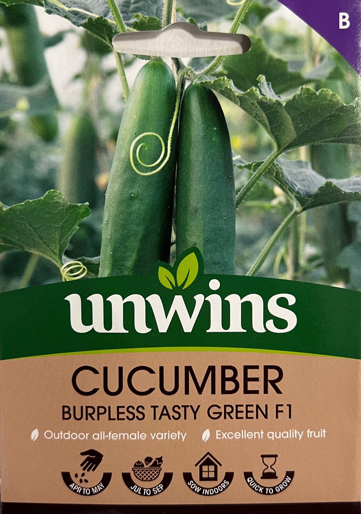 Unwins Cucumber Burpless Tasty Green F1 – Vegetable Seeds