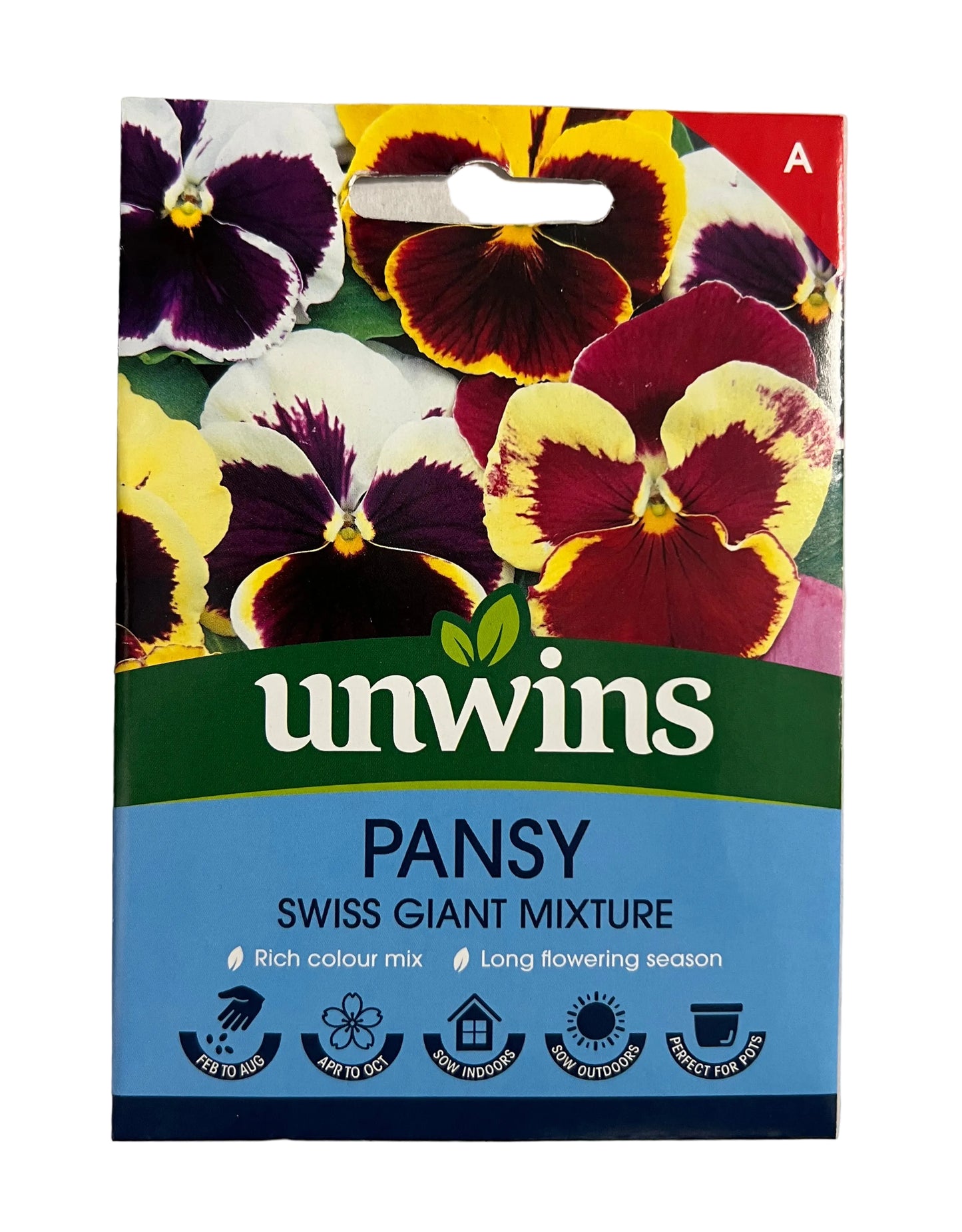 Unwins Pansy Swiss Giant Mixture – Flower Seeds