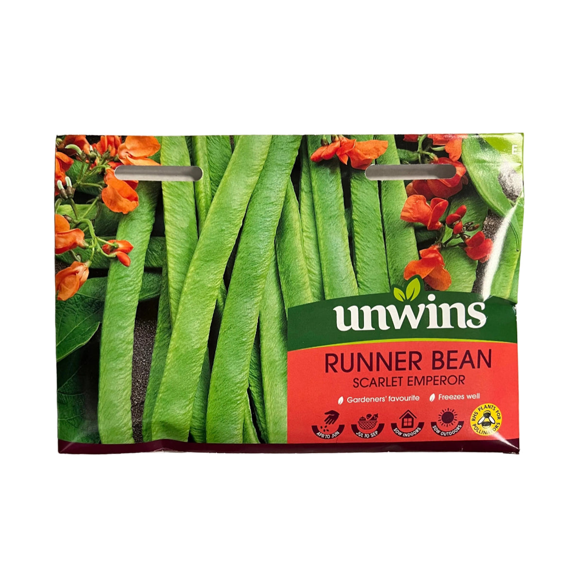 Unwins Runner Bean Scarlet Emperor – Vegetable Seeds