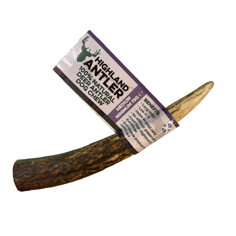 Antos Highland Deer Antler Bar M 100% Natural Long Lasting Dog Chew