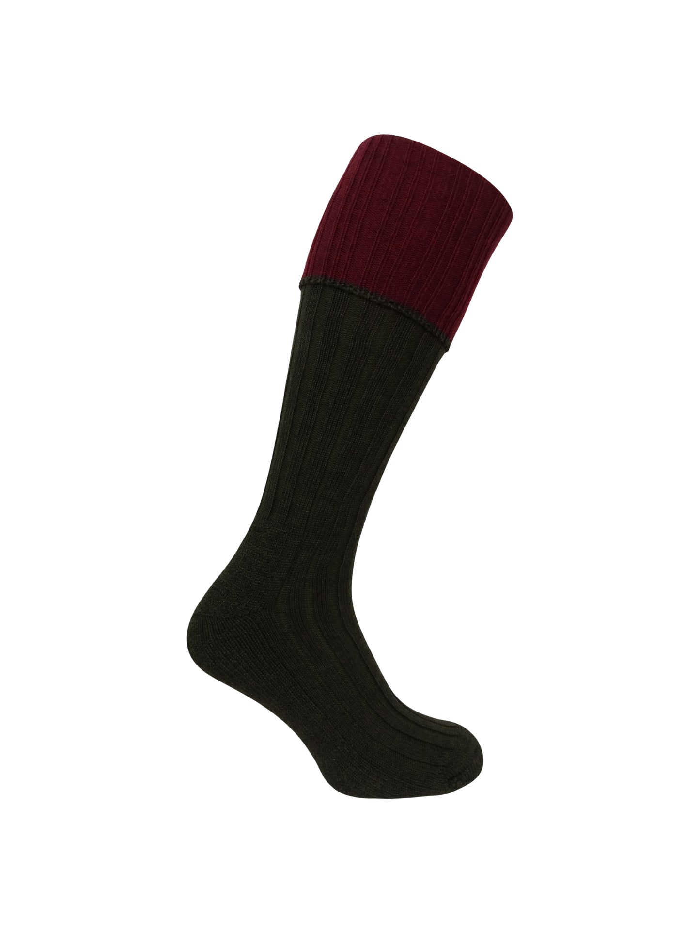 Hoggs Contrast Turnover Shooting Top Stocking Green/Red