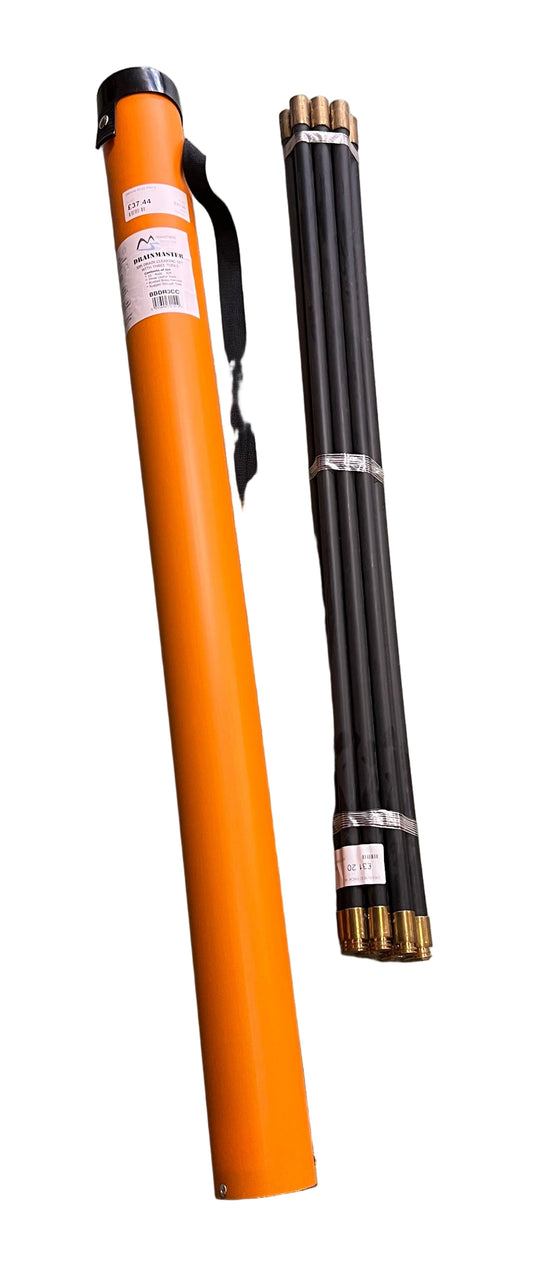 Drain Master 30FT Drain Clearing Set With Rods & Tools