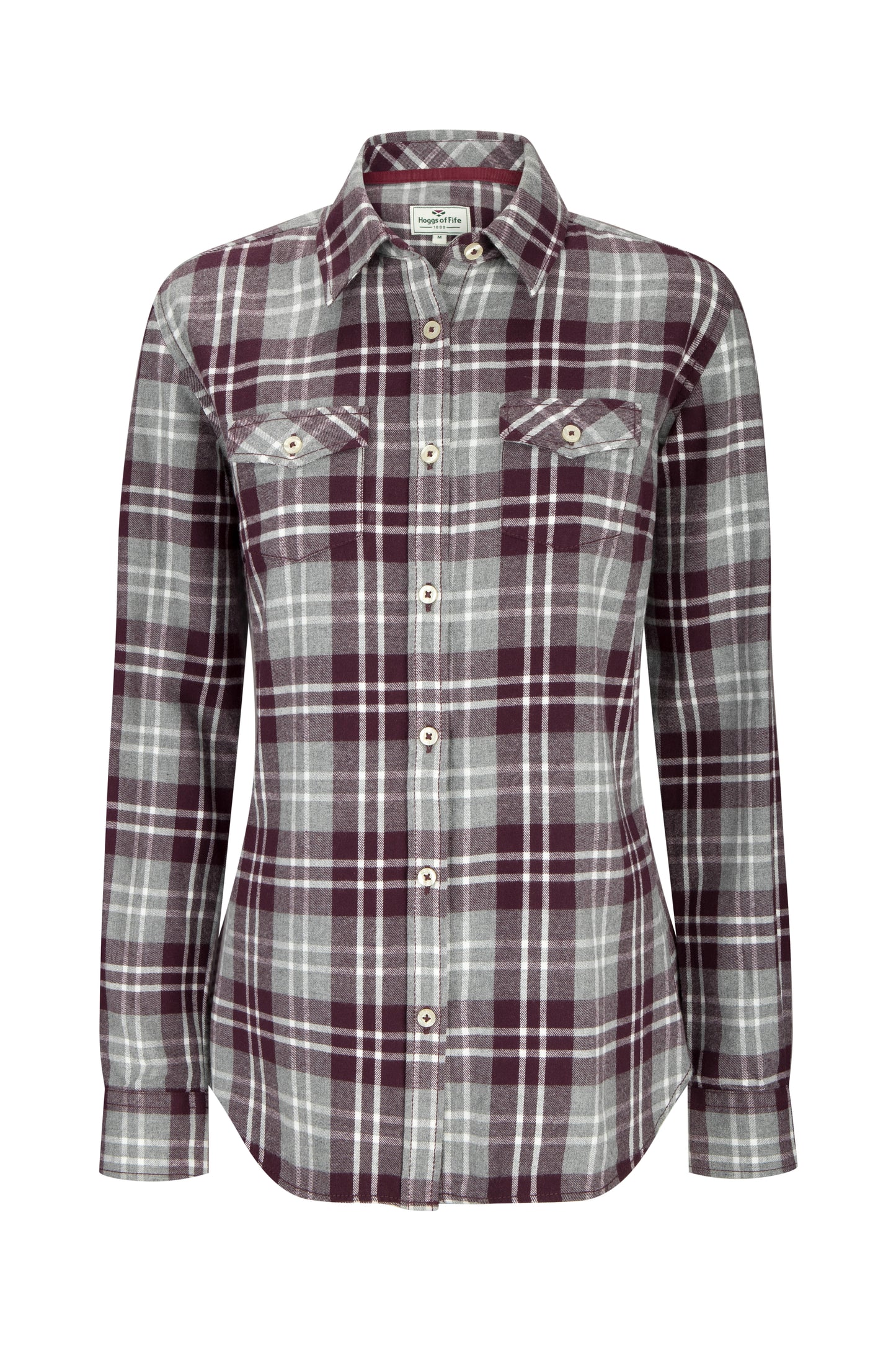 Hoggs Eilidh Ladies Flannel Shirt Marled Merlot