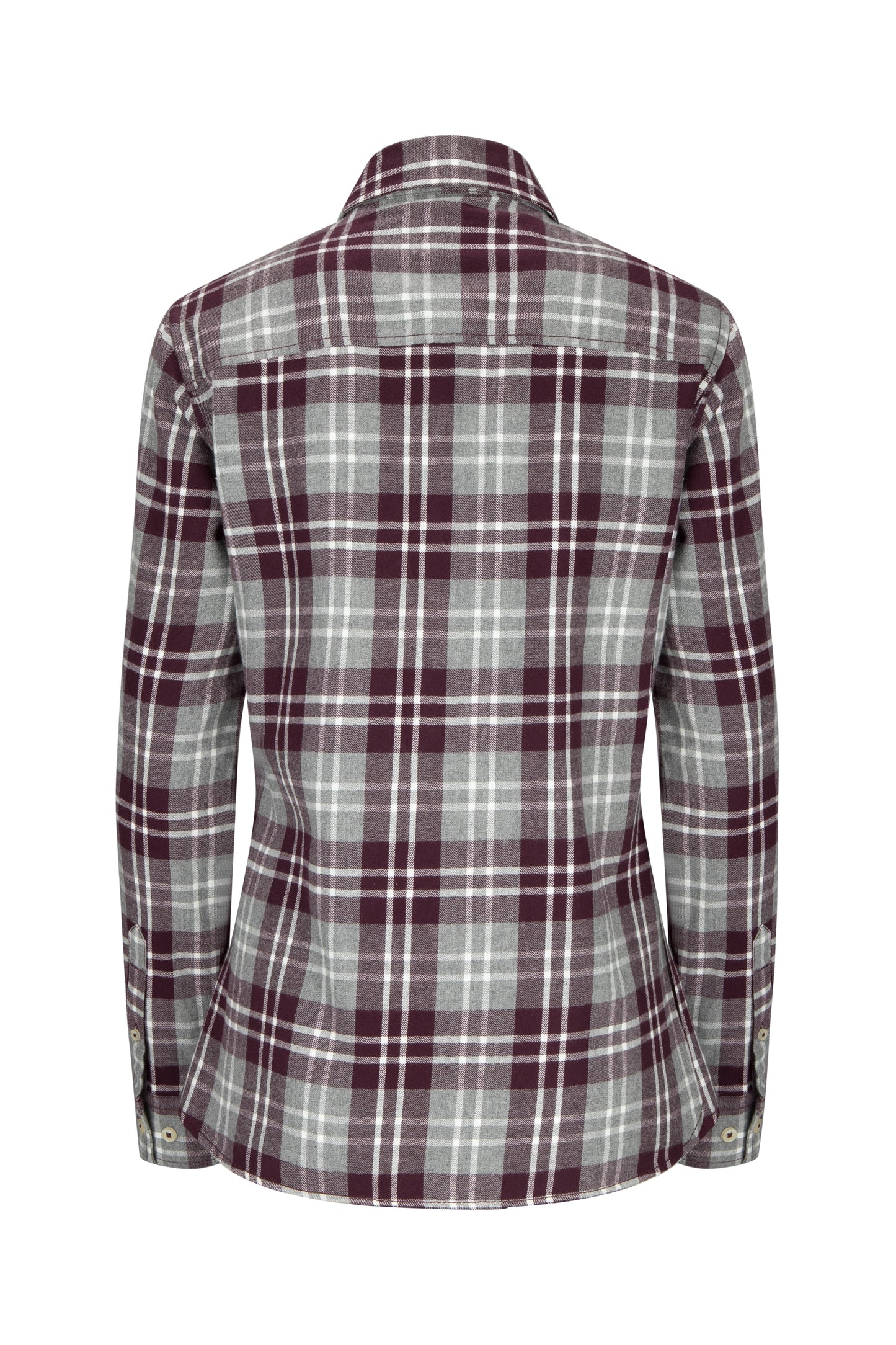 Hoggs Eilidh Ladies Flannel Shirt Marled Merlot