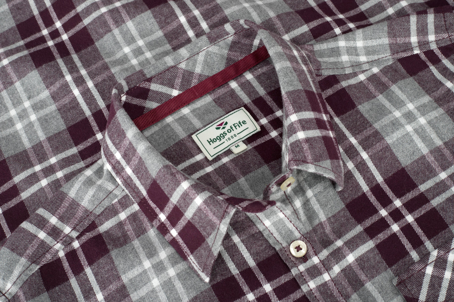Hoggs Eilidh Ladies Flannel Shirt Marled Merlot