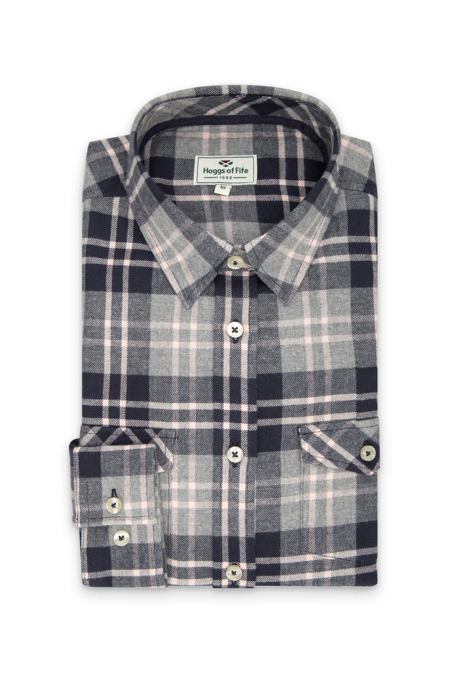 Hoggs Eilidh Ladies Flannel Shirt Navy