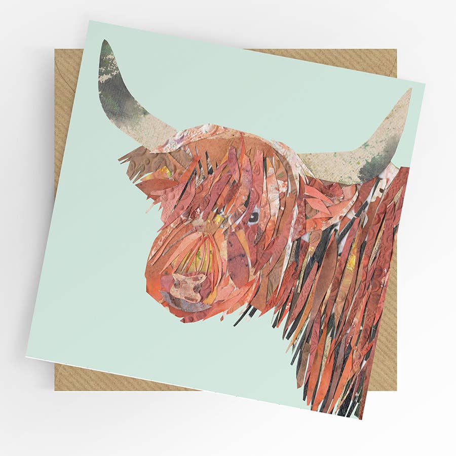 Highland cow card