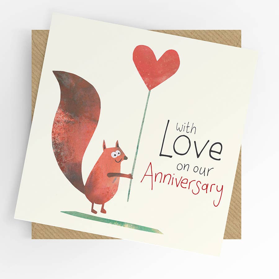 Anniversary card, Squirrel