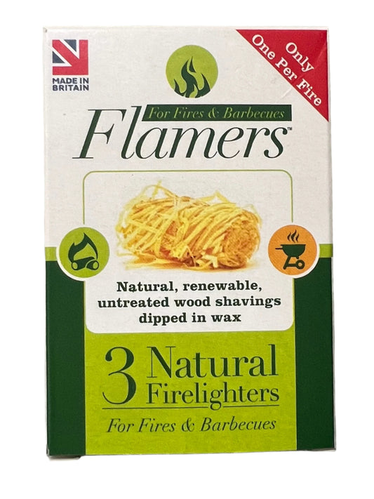 Flamers 3 Natural Firelighters For Fires & Barbecues