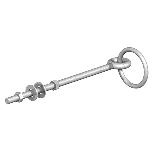 Gatemate 3 x 8" Galvanised Manger Ring On Eyebolt